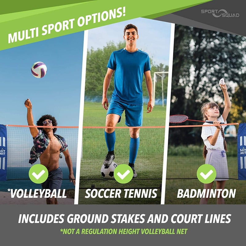 JOOLA HIT MIT Adjustable Height Portable Badminton Net Set - Competition Multi Sport Indoor or Outdoor Net for Playing Pickleball, Kids Volleyball, Soccer Tennis, Lawn Tennis - Easy and Fast Assembly - Image 3